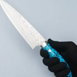 Takeshi Saji R2 Damast Turquiose Gyuto 21 cm
