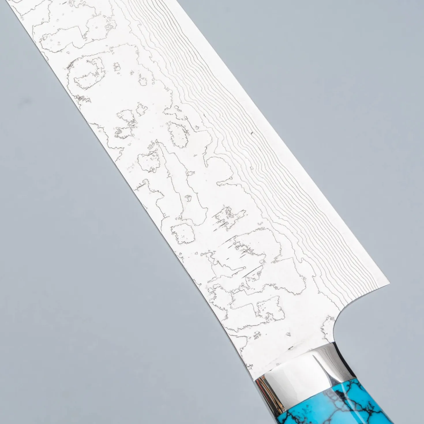 Takeshi Saji R2 Damast Turquiose Sujihiki 27 cm