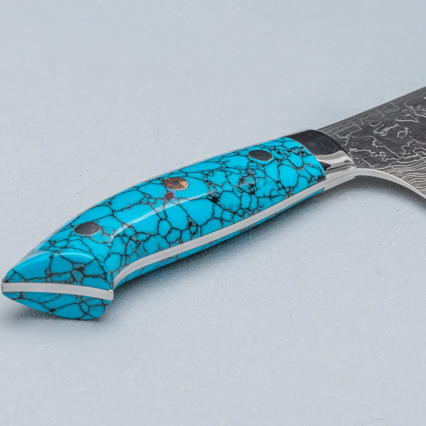 Takeshi Saji R2 Damast Turquiose Gyuto 24 cm