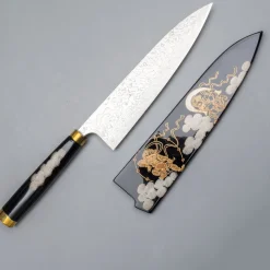 Takeshi Saji R2 Fujin Raiijin Makie Tsuchime Gyuto 21 cm