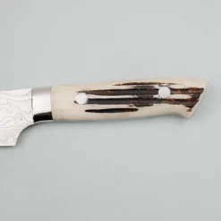 Takeshi Saji SG2 Diamond Damast Staghorn Petty 15 cm