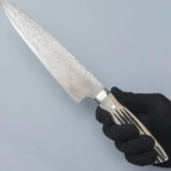 Takeshi Saji SG2 Diamond Damast Staghorn Gyuto 24 cm
