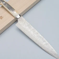 Takeshi Saji SG2 Diamond Damast Staghorn Gyuto 24 cm