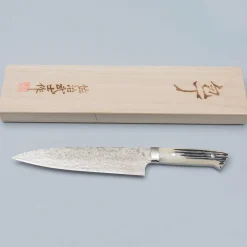 Takeshi Saji SG2 Diamond Damast Staghorn Santoku 18 cm