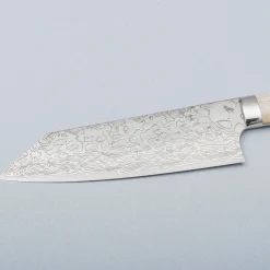 Takeshi Saji SG2 Diamond Damast Staghorn Bunka 18 cm
