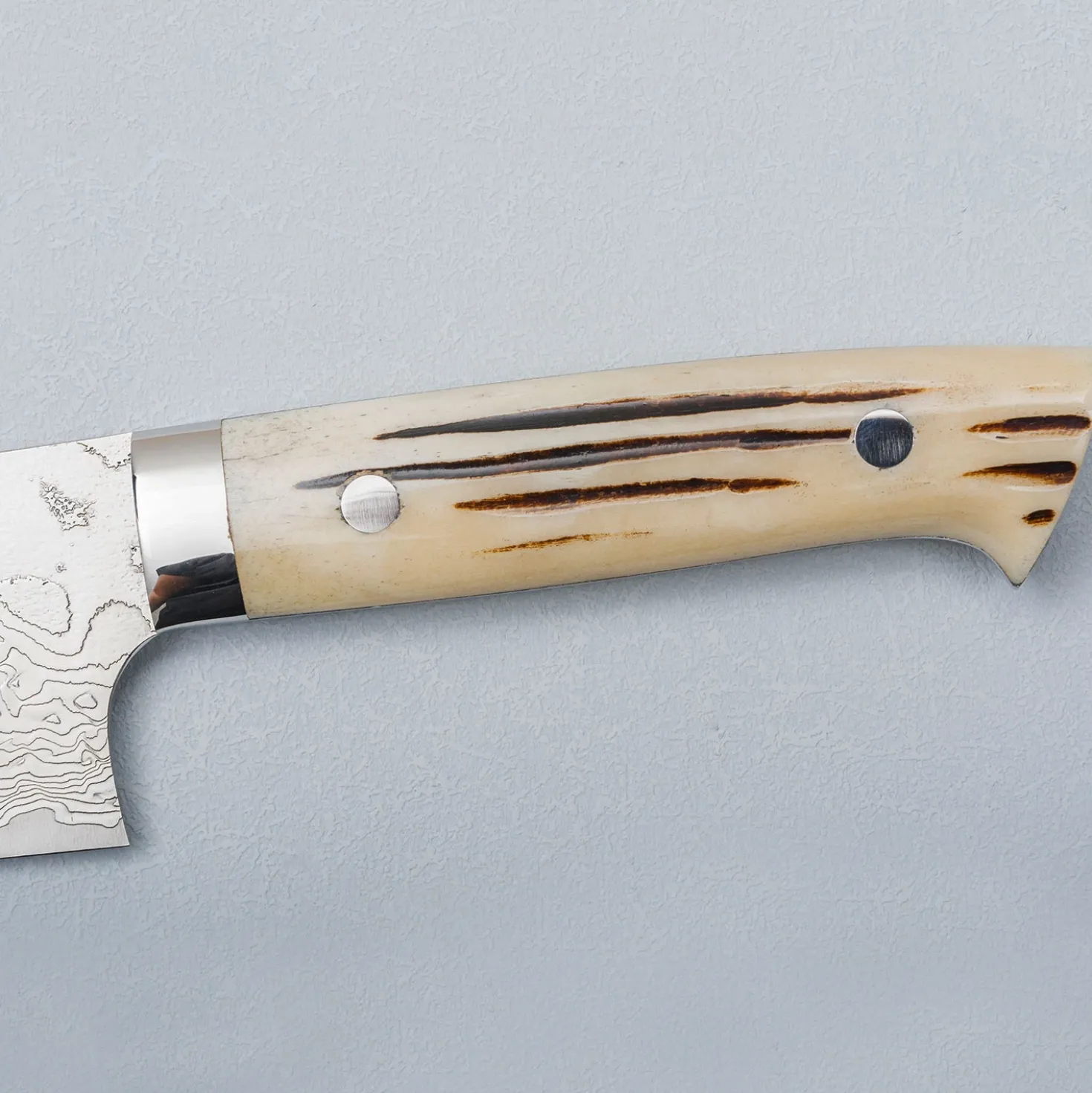 Takeshi Saji SG2 Diamond Damast Staghorn Bunka 18 cm