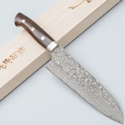 Takeshi Saji SG2 Nickel Damast Ironwood Santoku 18 cm