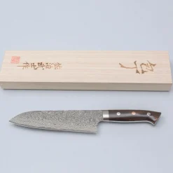 Takeshi Saji SG2 Nickel Damast Ironwood Santoku 18 cm