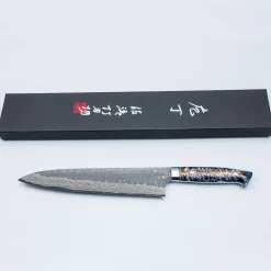 Takeshi Saji VG10 Cross Tsuchime Kurouchi Pinecone Gyuto 24 cm