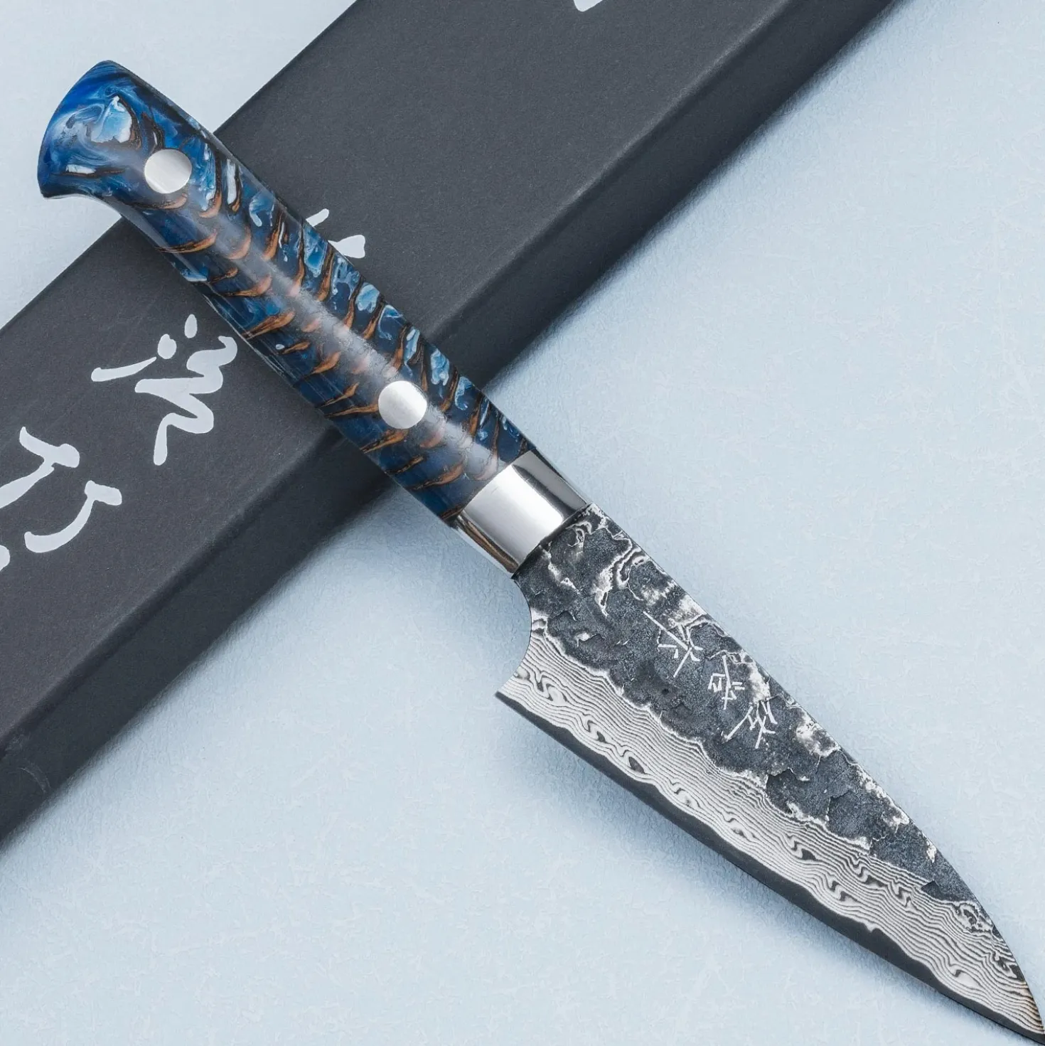 Takeshi Saji VG10 Cross Tsuchime Kurouchi Pinecone Petty 9 cm