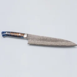 Takeshi Saji VG10 Cross Tsuchime Kurouchi Pinecone Gyuto 21 cm