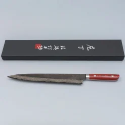 Takeshi Saji VG10 Cross Tsuchime Kurouchi Sujihiki 27 cm