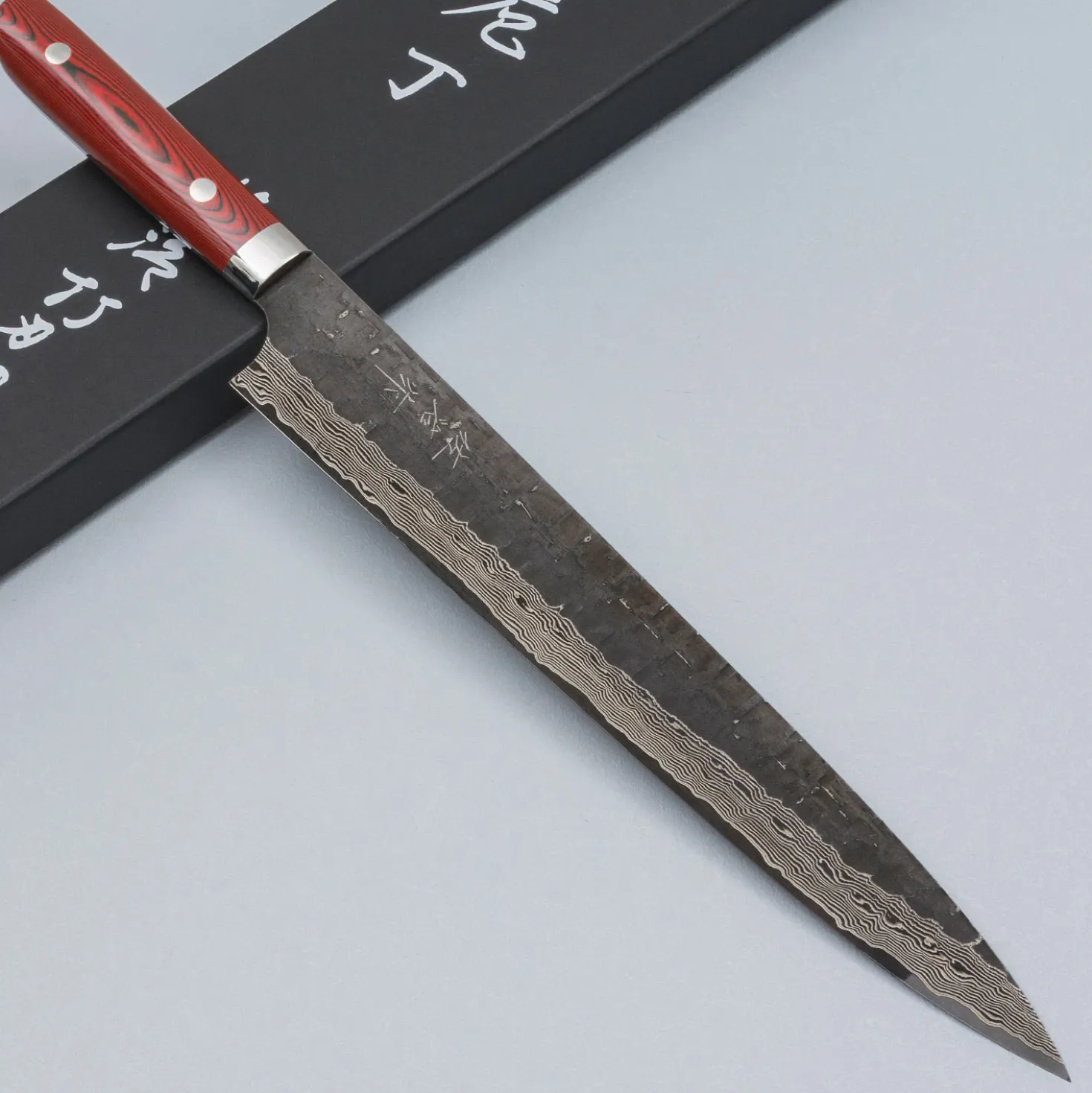 Takeshi Saji VG10 Cross Tsuchime Kurouchi Sujihiki 27 cm