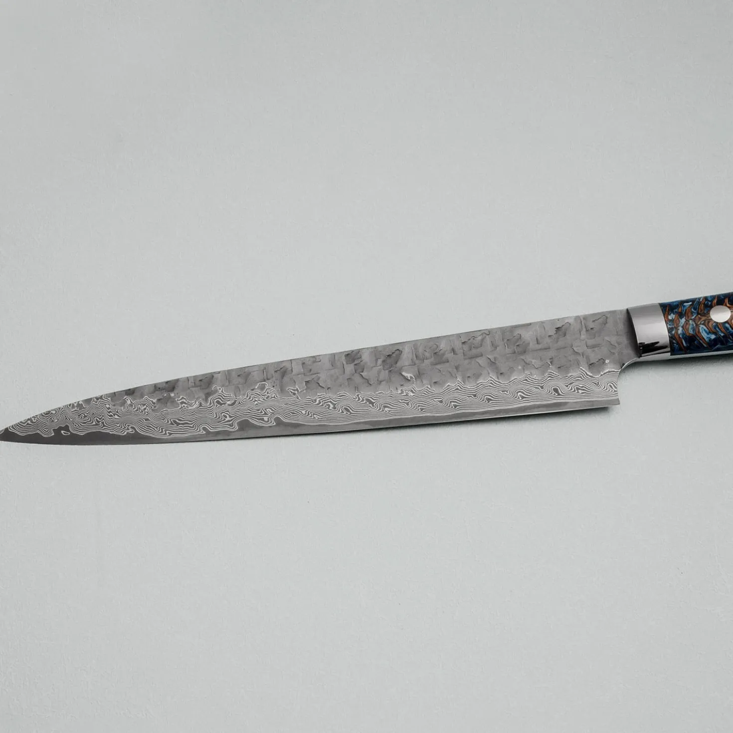 Takeshi Saji VG10 Cross Tsuchime Kurouchi Pinecone Sujihiki 24 cm