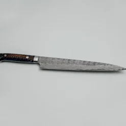 Takeshi Saji VG10 Cross Tsuchime Kurouchi Pinecone Sujihiki 24 cm