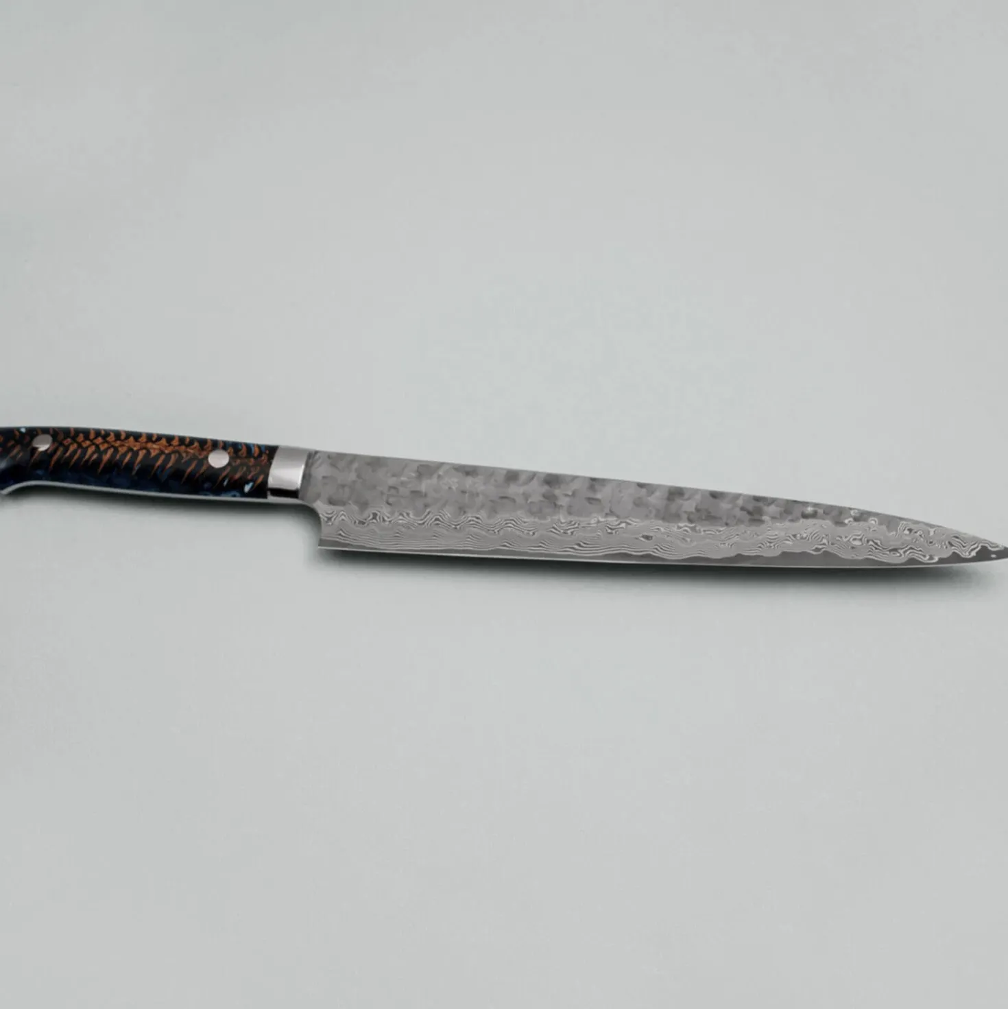 Takeshi Saji VG10 Cross Tsuchime Kurouchi Pinecone Sujihiki 24 cm
