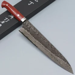 Takeshi Saji VG10 Cross Tsuchime Kurouchi Gyuto 24 cm