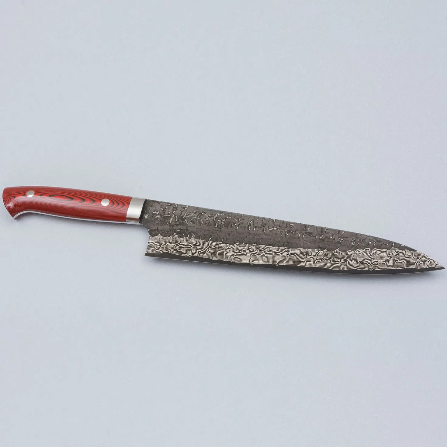 Takeshi Saji VG10 Cross Tsuchime Kurouchi Gyuto 24 cm
