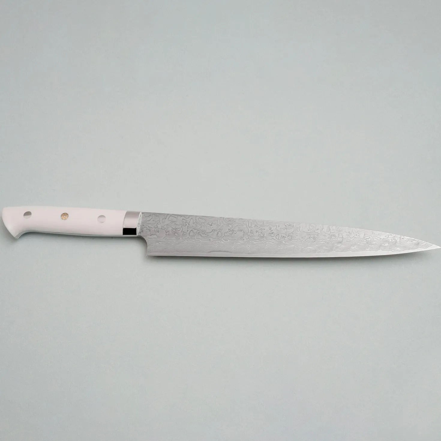 Takeshi Saji VG10 Diamond Finish Corian Sujihiki 24 cm