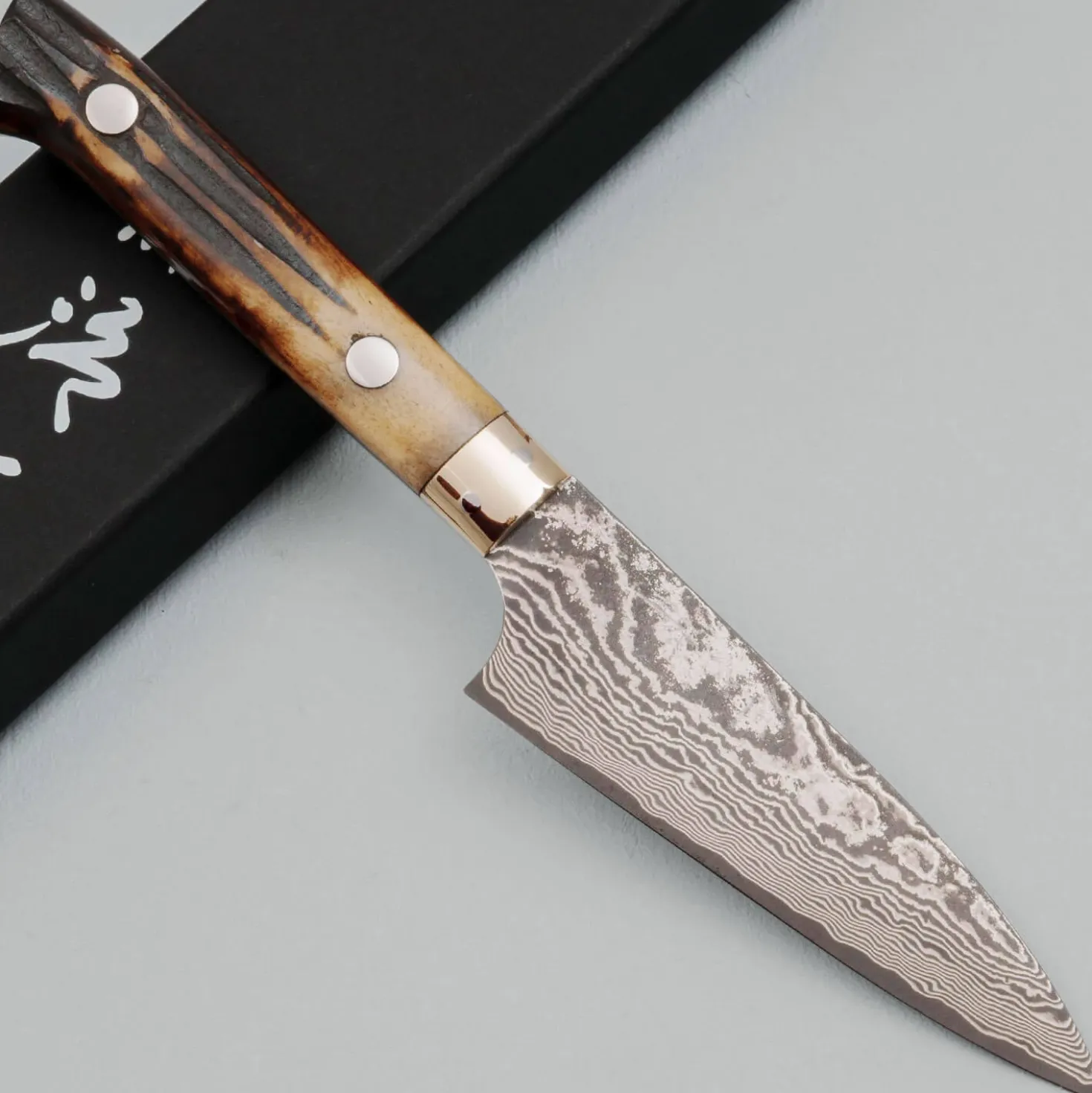 Takeshi Saji VG10 Nickel Damast Staghorn Petty 9 cm