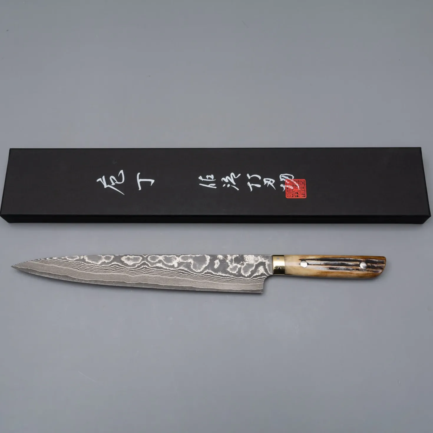 Takeshi Saji VG10 Nickel Damast Staghorn Sujihiki 27 cm