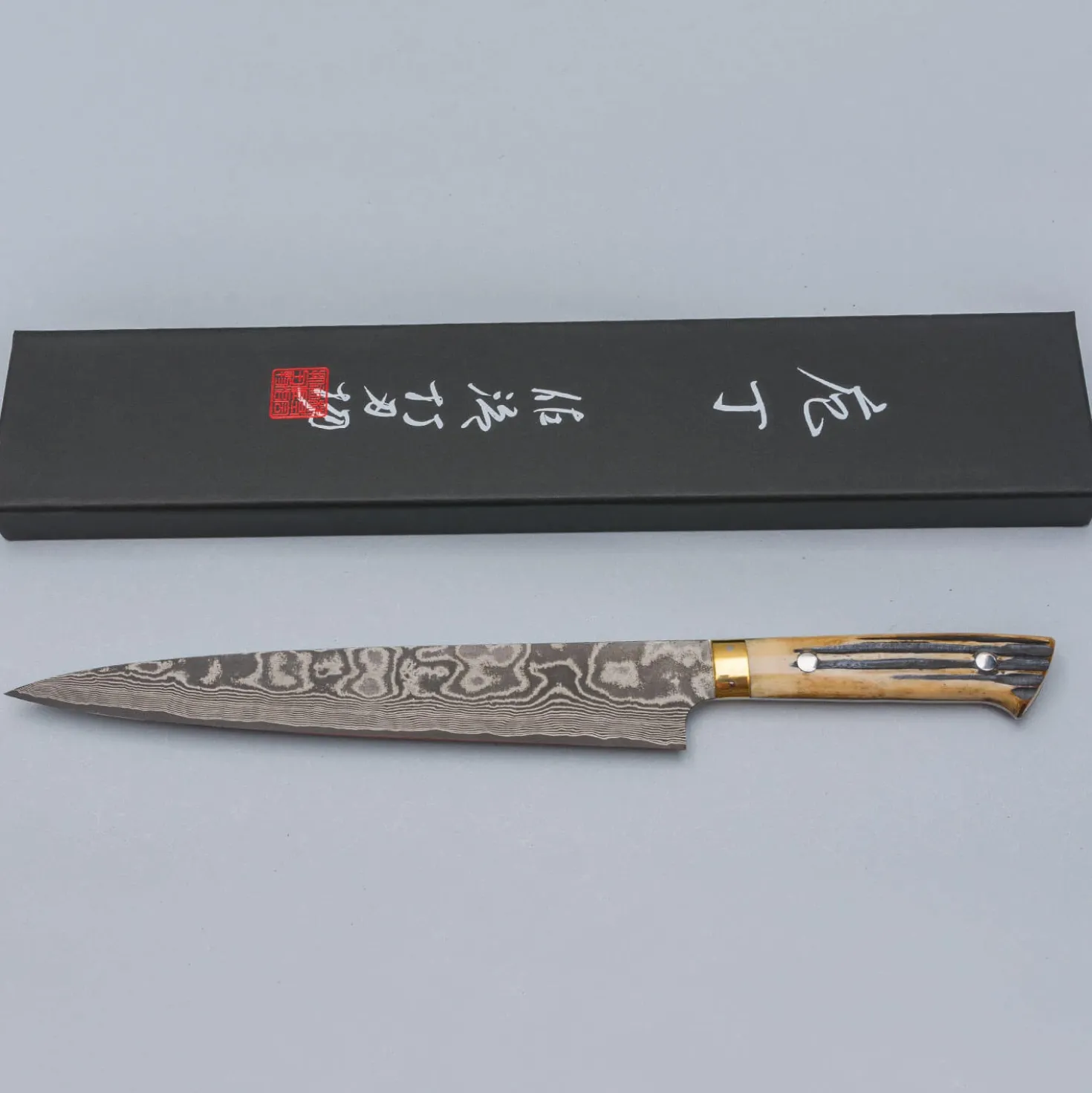 Takeshi Saji VG10 Nickel Damast Staghorn Sujihiki 24 cm