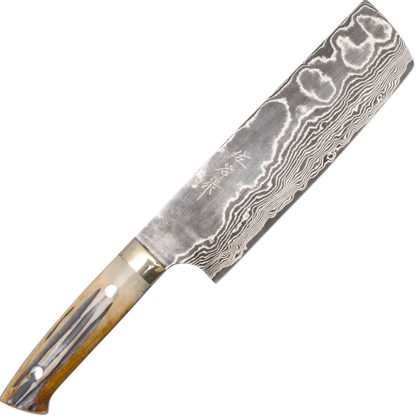Takeshi Saji VG10 Nickel Damast Staghorn Nakiri