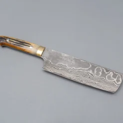Takeshi Saji VG10 Nickel Damast Staghorn Nakiri