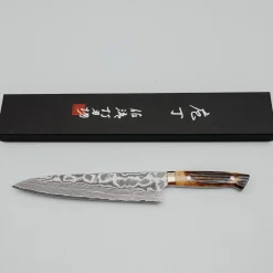 Takeshi Saji VG10 Nickel Damast Staghorn Gyuto 24 cm