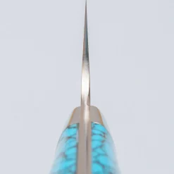 Takeshi Saji VG10 Rainbow Damast Turquiose Gyuto 21 cm