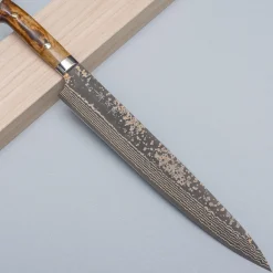 Takeshi Saji VG10 Rainbow Etched Cowhorn Sujihiki 27 cm
