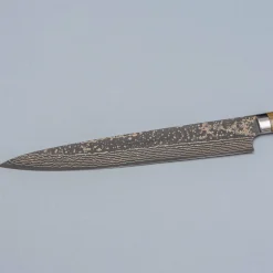 Takeshi Saji VG10 Rainbow Etched Cowhorn Sujihiki 27 cm