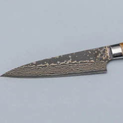 Takeshi Saji VG10 Rainbow Etched Cowhorn Petty 13 cm