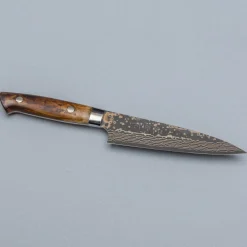 Takeshi Saji VG10 Rainbow Etched Cowhorn Petty 13 cm