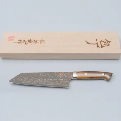 Takeshi Saji VG10 Rainbow Etched Cowhorn Bunka