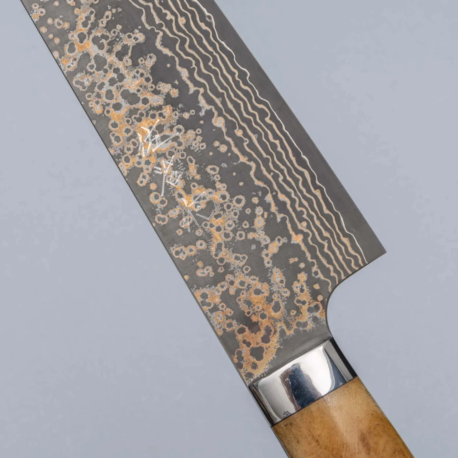 Takeshi Saji VG10 Rainbow Etched Cowhorn Gyuto 24 cm