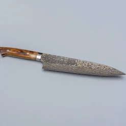 Takeshi Saji VG10 Rainbow Etched Cowhorn Gyuto 21 cm