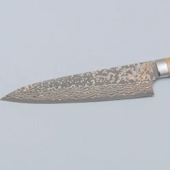 Takeshi Saji VG10 Rainbow Etched Cowhorn Gyuto 18 cm