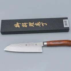 Tamahagane Tsubame Brown Santoku 17.5 cm