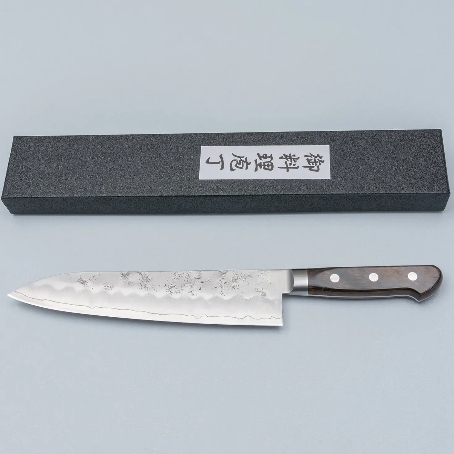 Tsunehisa Ginsan Nashiji Brown Gyuto 21 cm