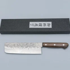 Tsunehisa Ginsan Nashiji Brown Nakiri 16.5 cm