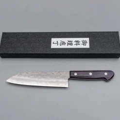 Tsunehisa Ginsan Nashiji Purple Santoku 17 cm