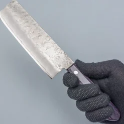 Tsunehisa Ginsan Nashiji Purple Nakiri 16.5 cm