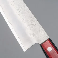 Tsunehisa Ginsan Nashiji Red Santoku 17 cm