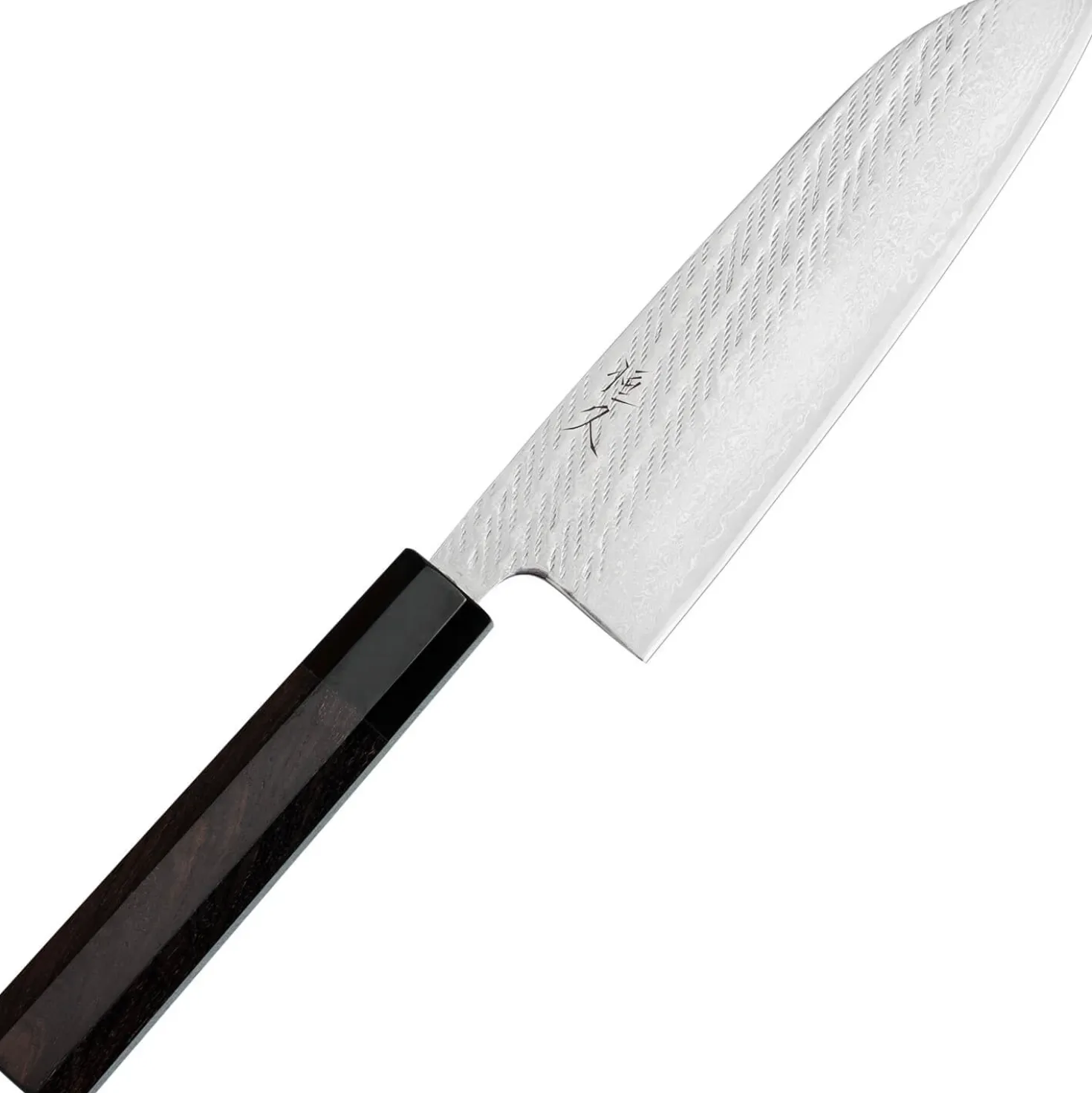 Tsunehisa Ginsan Nawame Damast Ebony Santoku 17 cm