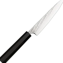 Tsunehisa Ginsan Nawame Damast Ebony Petty 13.5 cm