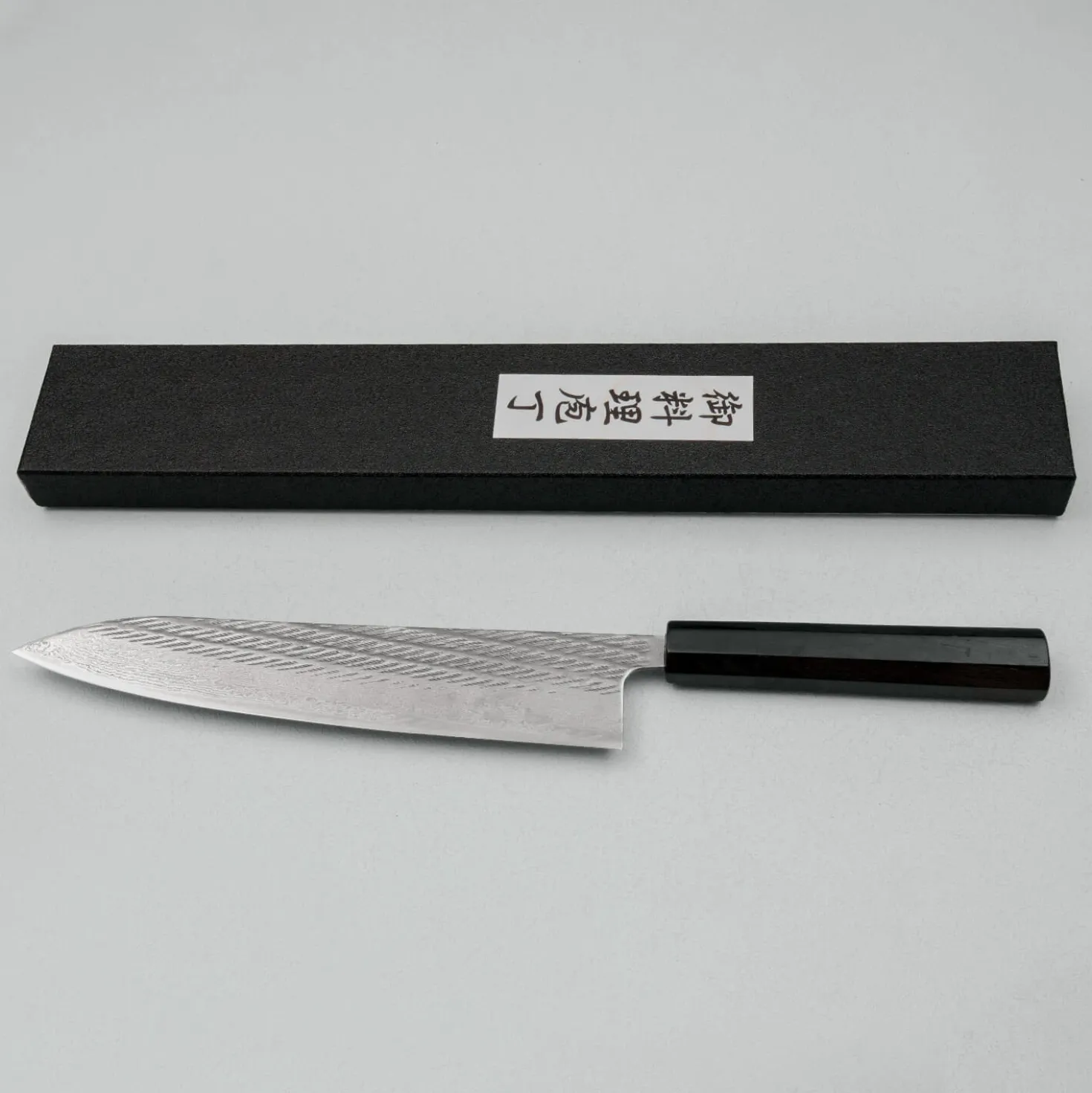 Tsunehisa Ginsan Nawame Damast Ebony Gyuto 24 cm