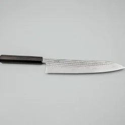 Tsunehisa Ginsan Nawame Damast Ebony Gyuto 24 cm
