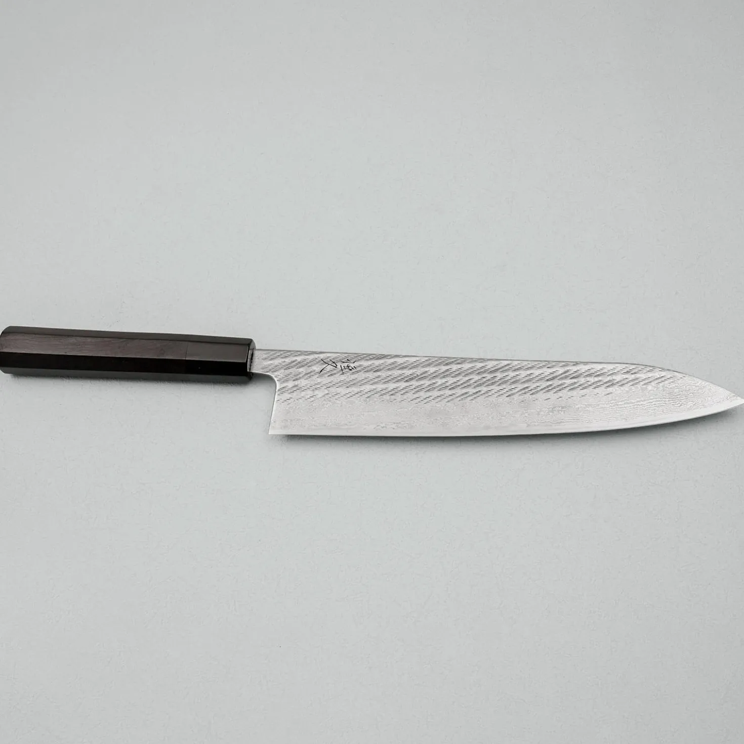 Tsunehisa Ginsan Nawame Damast Ebony Gyuto 24 cm