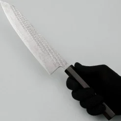 Tsunehisa Ginsan Nawame Damast Ebony Gyuto 24 cm